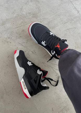 Женские чёрно-красные унисекс кроссовки nike air jordan