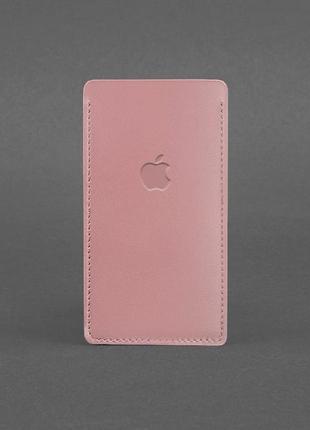 Кожаный чехол для iphone 12 розовый