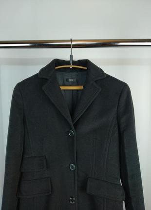 Оригинальное шерстяное пальто hugo boss с добавлением кашемира3 фото