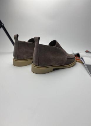Натуральні замшеві туфлі лофери черевики7 фото