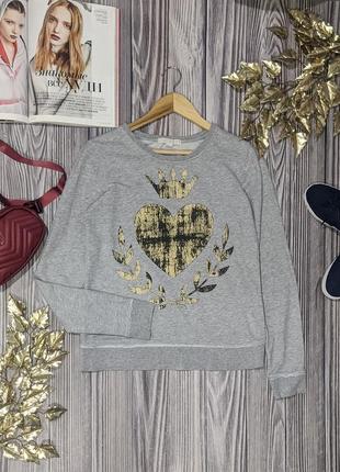 Сірий трикотажний світшот forever 21 #413