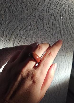 Кільце перстень з натурального каменю3 фото