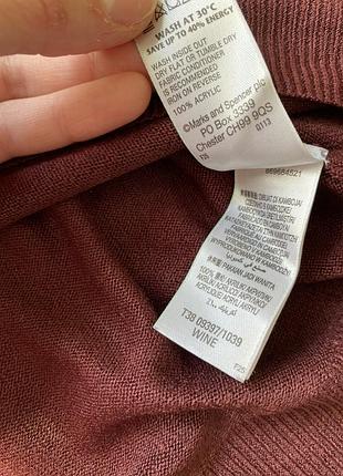 Бордовый пуловер от m&s 4