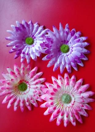 Квітка штучна рожева та фіолетова ( d=12,5cм)1 фото