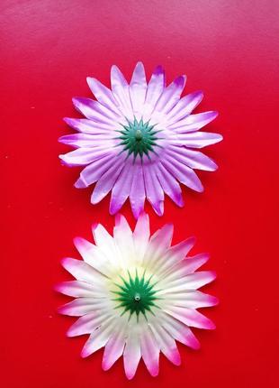 Квітка штучна рожева та фіолетова ( d=12,5cм)3 фото