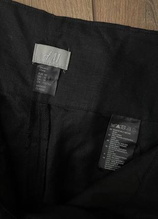 Широкі базові лляні штани кюлоти h&m3 фото
