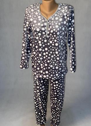 Піжама тепла махрова жіноча домашній костюм з 44 до 66 розміра