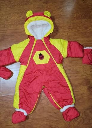 Комбенізон конверт на овчині трансформер