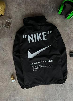 Мужская черная ветровка nike чоловіча чорна вітровка nike