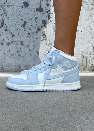 Кросівки nike air jordan 1 retro white blue