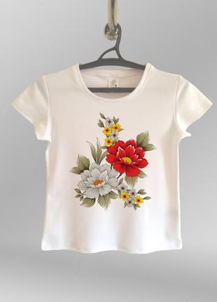 Жіноча футболка з принтом квіти
