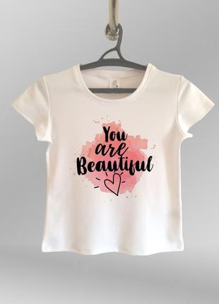 Жіноча футболка з принтом you are beautiful