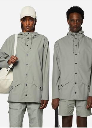 Дождевик водонепроницаемая куртка женская мужская бренд rains 1201 jacket 75 stone оригинал.