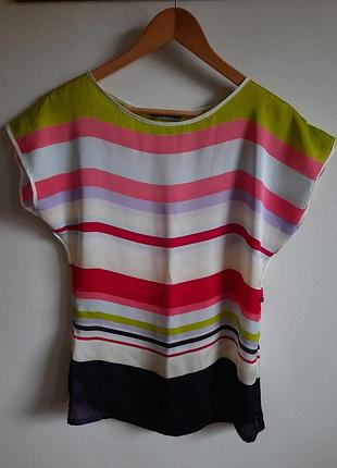 Блузка в кольорову полоску подовжена