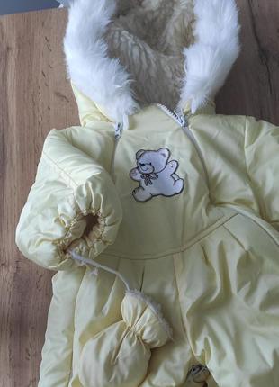 Комбінезон. конверт на овчині.3-6 міс