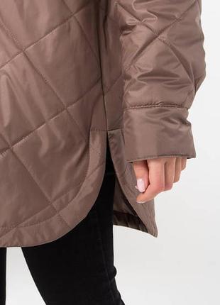Отригінальна куртка-сорочка колір капучіно норма/батал6 фото