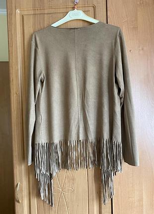 Кардиган пончо під замш 2