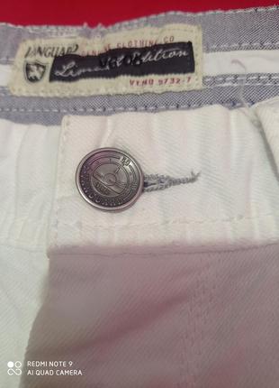 Т11. лляні vanguard оригінал стильні білі джинс штани льон лён лен льяні льнян бавовна бавовняні5 фото