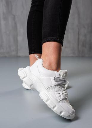 Стильні кросівки жіночі білі на ліпучках демісезонні,демі,осінні,весняні (осінь,весна 2022-2023)3 фото
