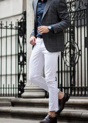 Т11. лляні білі брендові оригінал стильні джинси, брюки льон льон льяная льняна бавовна бавовняні9 фото