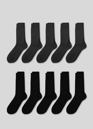 Носки 39 - 42 носков серые черные 39 40 41 42 однотонные классические высокие