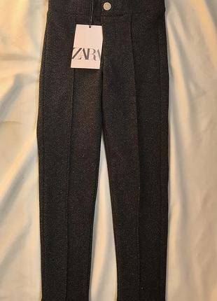 Zara трикотажные штаны лосины для девочки зара 122 116