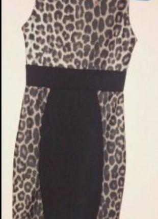 Платье короткое в леопардовый принт2 фото