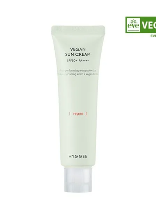 Органический гипоаллергенный солнцезащитный крем hyggee vegan sun cream