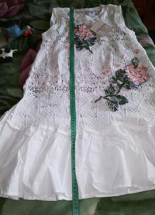 Нарядное летнее платье белое2 фото