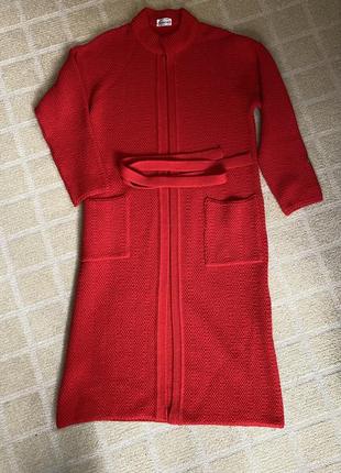 Вязаное пальто, кардиган, 100% шерсть, франция