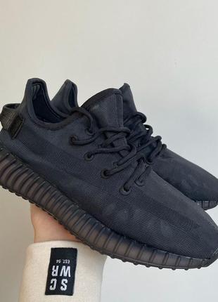 Женские кроссовки adidas yeezy boost 350 v2 mono black#адидас