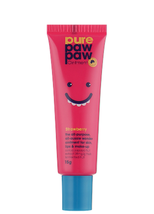 Восстанавливающий бальзам для губ pure paw paw ointment strawberry