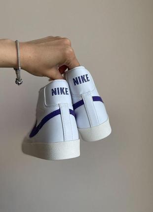 Жіночі кросівки nike blazer white violet3 фото