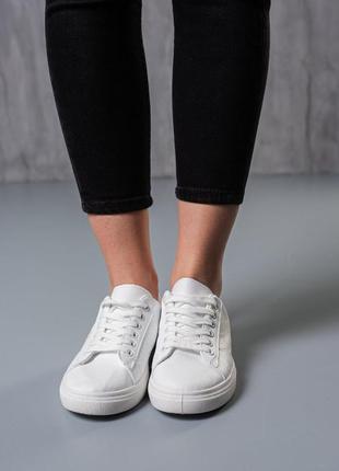 Стильные кроссовки,кеды женские белые демисезонные,деми,осенние,весенние (осень,весна 2022-2023)6 фото