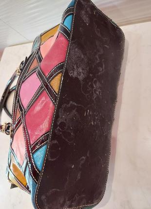 Большая сумка velina fabbiano в стиле из натуральной кожи с добавлением кожзама3 фото