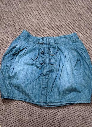 Джинсова спідниця 8-9р