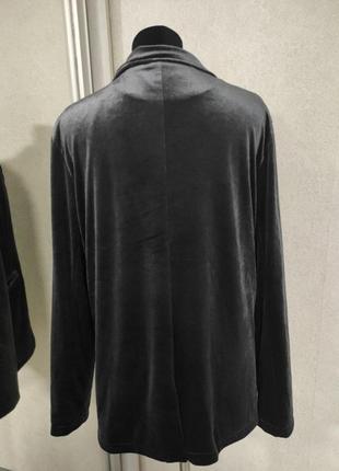 Трендовый базовый удлиненный бархатный пиджак жакет блейзер из бархата оверсайз5 фото