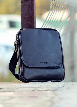 Чоловіча шкіряна сумка з гладакої шкіри