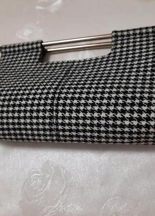 Маленька сумка клатч  текстиль гусиная лапка