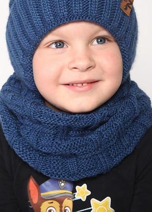 Хомут бафф снуд зима на флисе универсал 7 цветов вязка