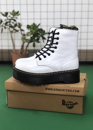 🔥ботинки женские dr. martens jadon white хутро7 фото