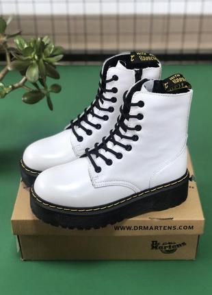 🔥ботинки женские dr. martens jadon white хутро9 фото