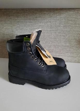 Ботинки с мехом timberland black (38р)оригинал2 фото