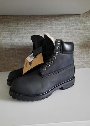 Ботинки с мехом timberland black (38р)оригинал3 фото