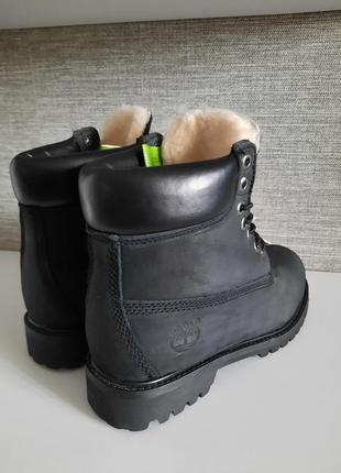 Ботинки с мехом timberland black (38р)оригинал5 фото