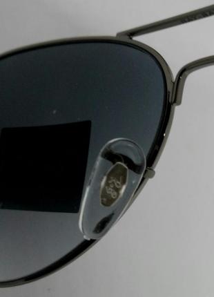 Ray ban aviator 62 очки капли мужские солнцезащитные серый градиент в серебристом металле7 фото