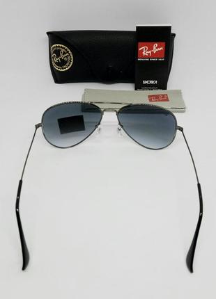 Ray ban aviator 62 очки капли мужские солнцезащитные серый градиент в серебристом металле4 фото