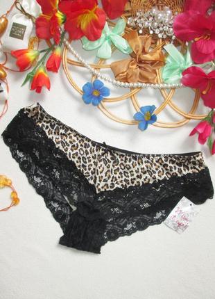 Суперовые трусики в леопардовый принт с кружевом mix it up 🍒🍓🍒