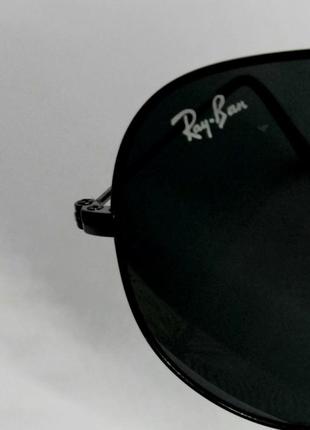 Ray ban aviator 58 сонцезахиснi окуляри каплi унiсекс чорнi в чёрному металi лiнзи скло10 фото