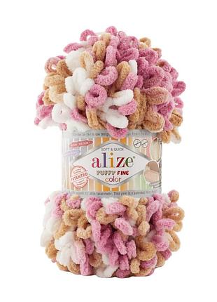 Пряжа alize puffy fine color 6402